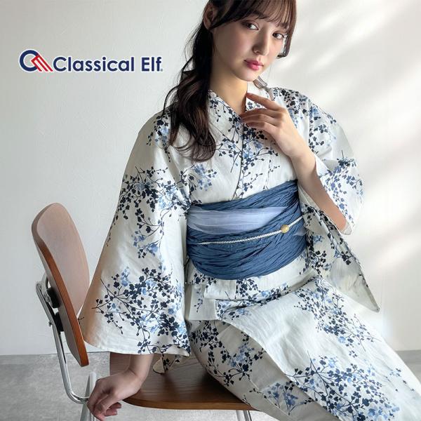 【 クラシカルエルフ classical elf 】 浴衣 レディース 滝流れ浴衣 帯 2点セット ...