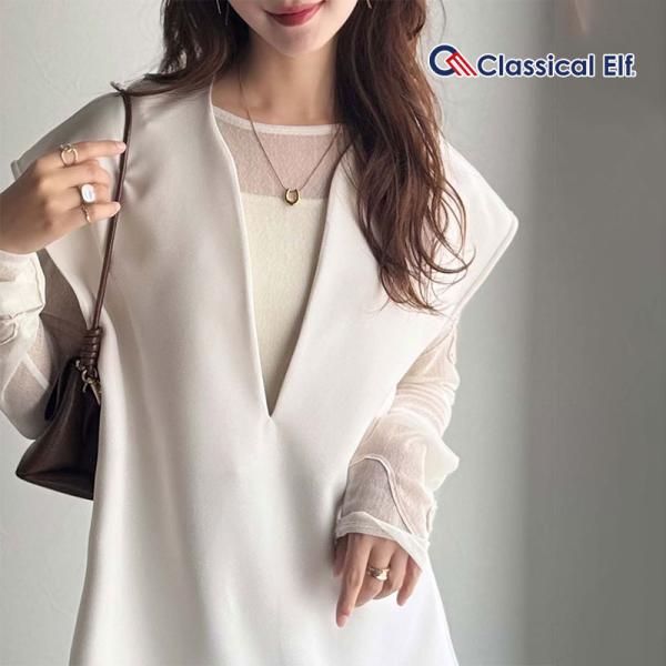 【 クラシカルエルフ classical elf 】トップス ベスト レディース 上品 ディープキー...
