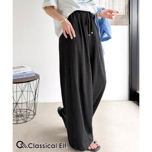 ウエストゴムで着やすく、夏に嬉しい肌触り。楊柳イージーカーブパンツ Classical Elf クラ...