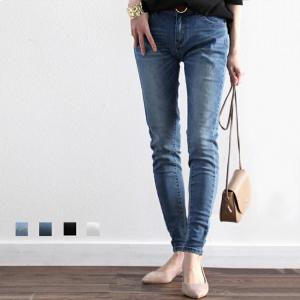 メール便 スキニー ストレッチ シルエット 大人 ストレート デニム きれいめ レディース ボトムス ジーンズ