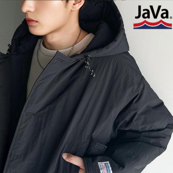 《javaジャバコラボ》 アウター ジャケット メンズ big ポケット フード 付き 中綿 ブルゾ...