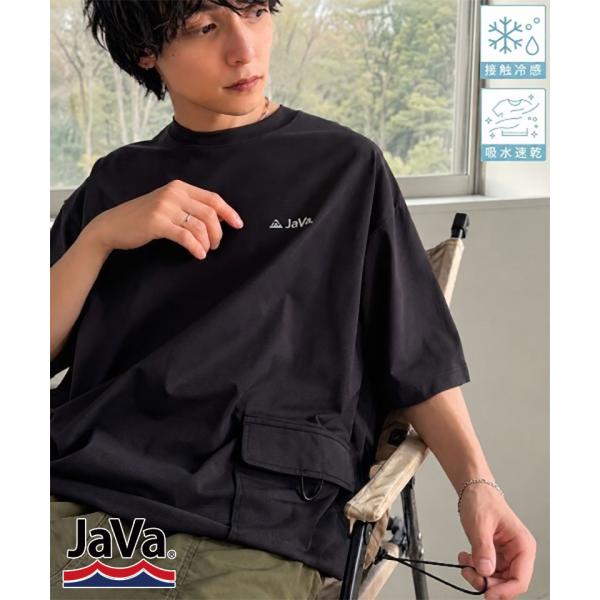 【接触冷感・吸水速乾】BIGポケット＆裾ドローコード マイクロメッシュTシャツ JaVa クラシカル...