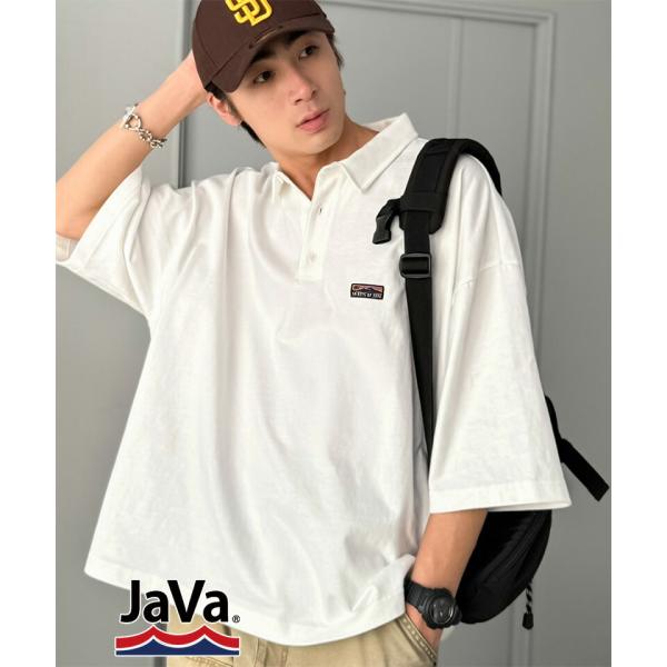 《 java ジャバコラボ 》トップス ポロシャツ メンズ ヘビロテ確定 綿100％ ヘビーウェイト...