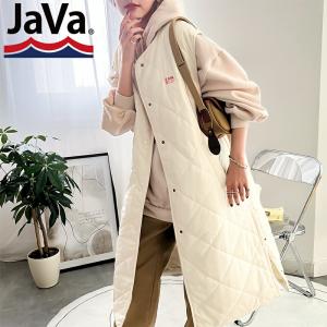 《JaVa ジャバコラボ》 送料無料 トップス ベスト レディース 中綿 キルティング ロング ノースリーブ アウター 男女兼用 ユニセックス ダイヤ キルト