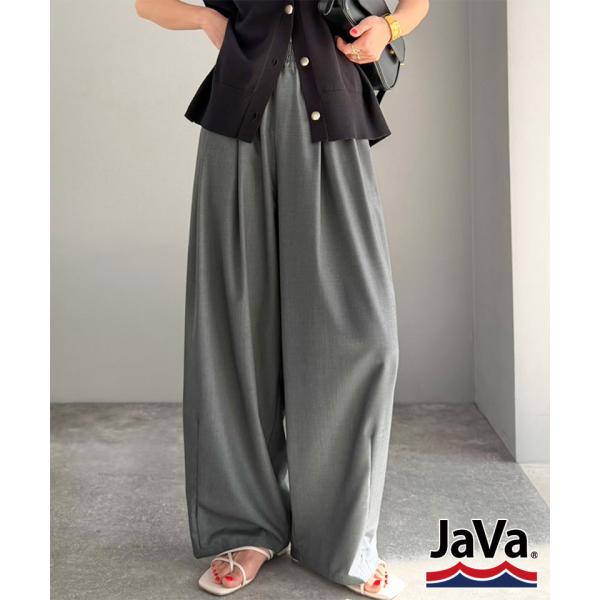 《 java ジャバコラボ 》ボトムス パンツ レディース ツータック イージーパンツ ゆったり