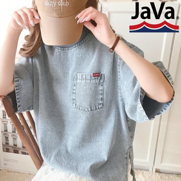 《java ジャバコラボ》 トップス シャツ レディース コットン 100% サイド ファスナー ス...