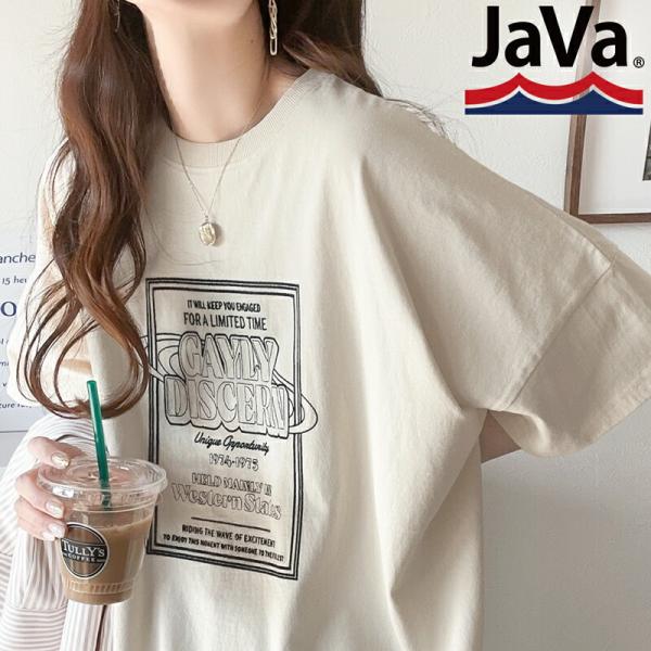【sustaina+】《javaジャバコラボ》トップス Tシャツ レディース オーガニックコットン混...