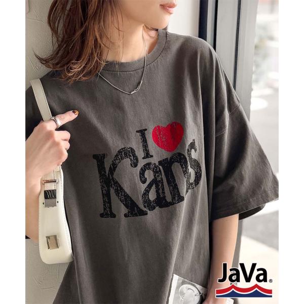 《java ジャバコラボ》 tシャツ レディース 半袖 大きいサイズ トップス カットソー ヴィンテ...
