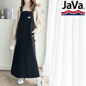 《javaジャバコラボ》 オールインワン サロペット レディース 綿 100% ペインター ロング 縦落ち デニム ジャンパースカート 肩紐 調節可能
