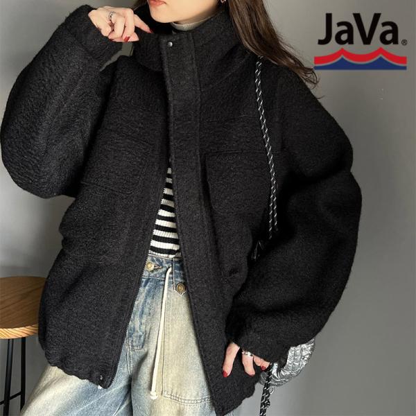 《java ジャバコラボ》アウター ブルゾン レディース ビッグシルエット フーディブルゾン オーバ...