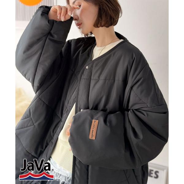 《JaVaジャバコラボ》ノーカラー軽量中綿オーバーサイズブルゾン JaVa クラシカルエルフ jv1...