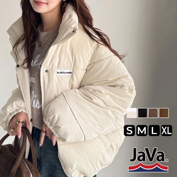 《java ジャバコラボ》 ダウンジャケット レディース 大きいサイズ コート ショート丈 スタンド...