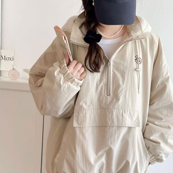 《javaジャバコラボ》 トップス ハーフジップ レディース プルオーバー フード ボア 中綿 キル...