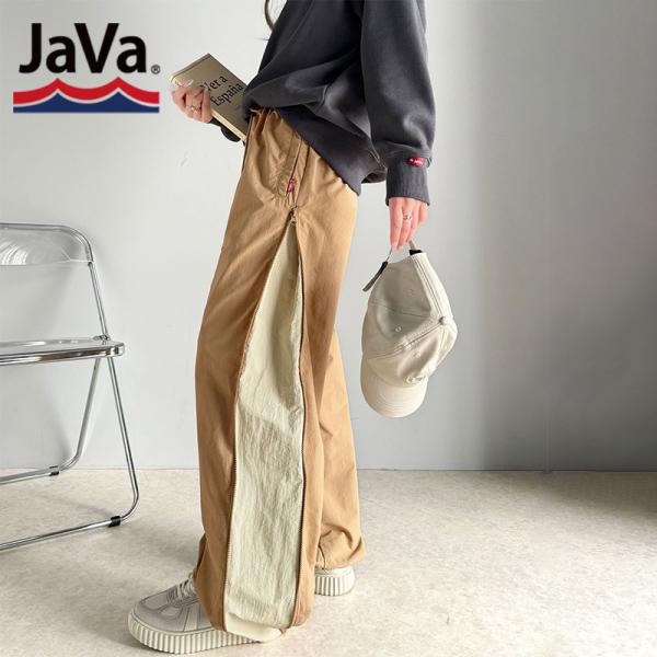 《java ジャバコラボ》 ボトムス パンツ レディース スポーティー サイドジップ ゴムウエスト ...