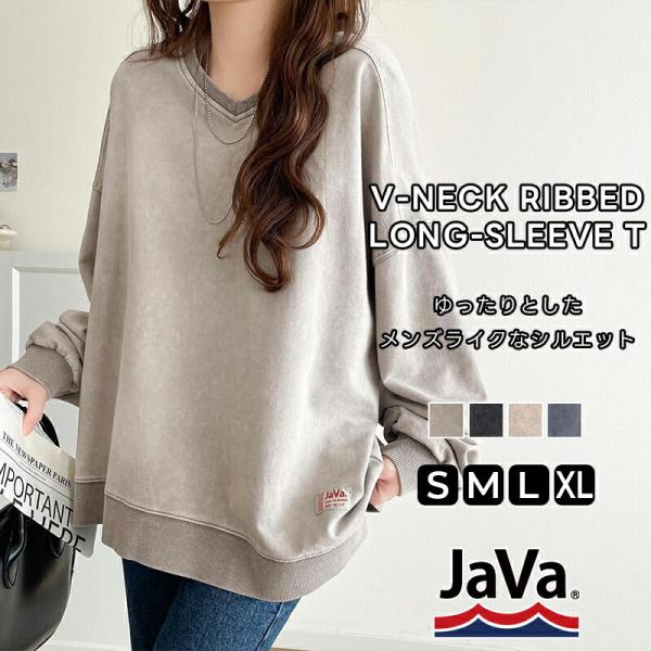 《javaジャバコラボ》 ロンt レディース ブランド トップス ヴィンテージ ライク 綿 100%...