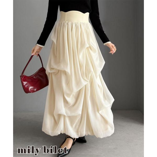【mily bilet】ランダムタックバルーンヘムスカート  mily bilet クラシカルエルフ...