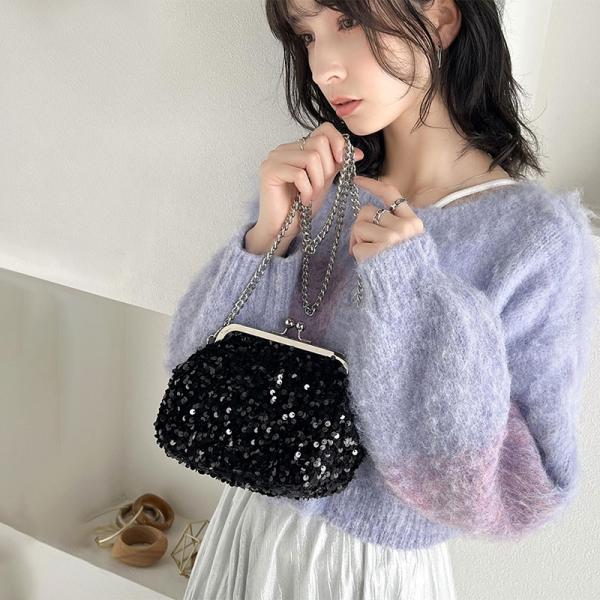 【mily bilet】 バッグ ショルダーバッグ レディース キラキラ 華やか たっぷり スパンコ...