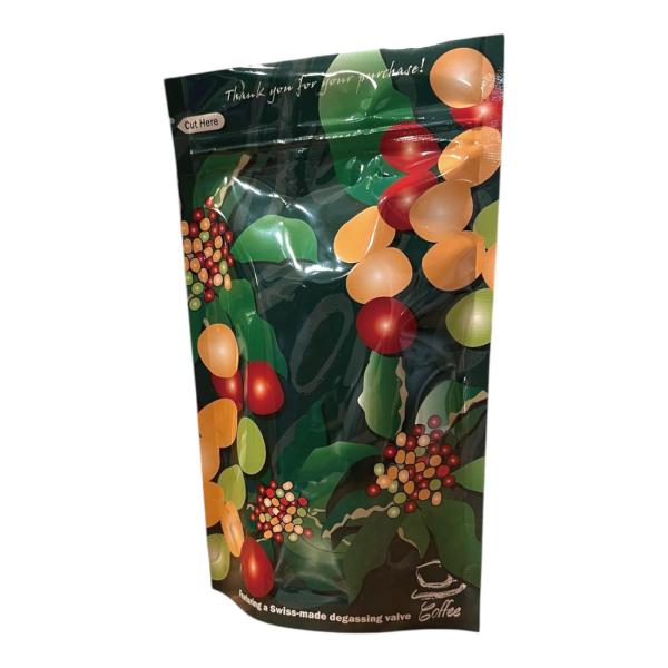 チャック付きアルミ蒸着 スタンドパック Coffee Cherry 80150-V バルブ付（30袋...