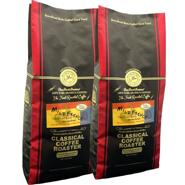 コーヒー豆 80杯分 セット マイルド フレンチ ブレンド コーヒー 2LB (454g×2袋) 【...