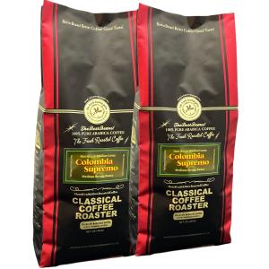 コーヒー豆 80杯分 コロンビア スプレモ ストレート　2LB (454g×2袋) 【 豆 or 挽 】 アラビカコーヒー豆100％｜classicalcoffee