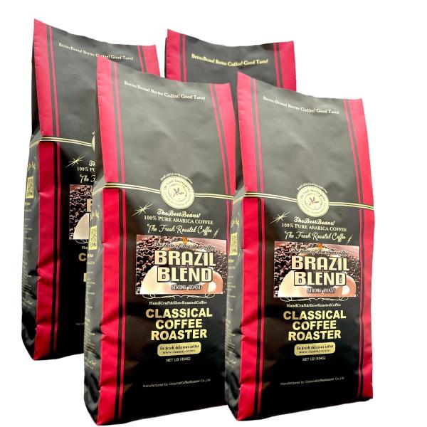 コーヒー 160杯分 アラビカ豆100% ブラジルブレンド 4LB( 454ｇ×４袋）セット 【 挽...