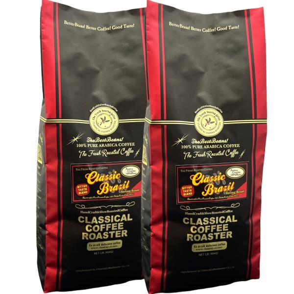 コーヒー豆 80杯分セット クラシック ブラジル ブレンド コーヒー  2LB (454g×2袋) ...