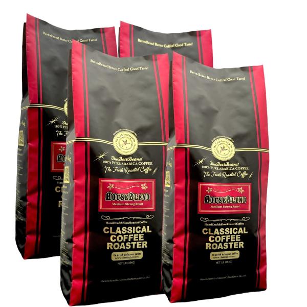 コーヒー豆 160杯分 アラビカ豆100% ハウスブレンド コーヒー  4LB( 454ｇ×４袋）セ...