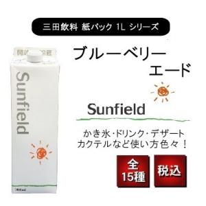 三田飲料 ブルーベリーエード 紙パック 1000ml カクテル タピオカ スムージー カフェ
