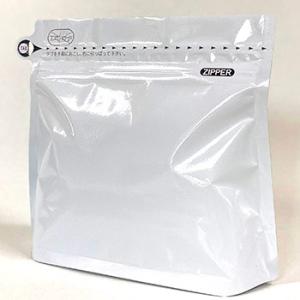 自家焙煎 コーヒー豆 ストック袋  100ｇ用 白 ガス抜用 グリーンバルブ付 100枚 セット