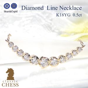 Classic CHESS K18YG 1.0ct ダイヤモンド ライン ネックレス