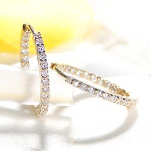 K18YG【0.5ct】ダイヤモンド中折れフー...の詳細画像1