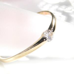 K18YG 一粒 0.1ct 天然ダイヤモンド...の詳細画像3