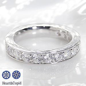 2カラット プラチナ ダイヤモンド フルエタニティ リング ハートアンドキューピッド 2ct pt9...