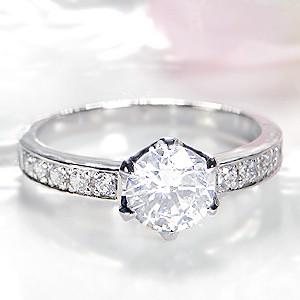 pt950 プラチナ ダイヤモンド リング 1カラット 送料無料 指輪 婚約 大粒 SI2クラス g...