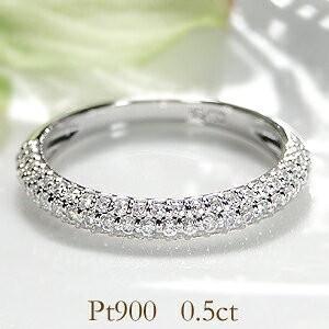 ダイヤ パヴェリング ダイヤ エタニティ ダイヤ ダイア Pt900 ダイヤモンド パヴェ リング ...