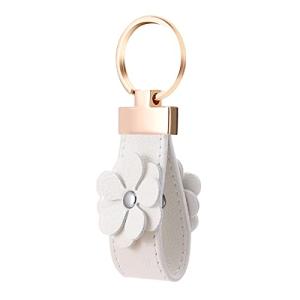 [MKMC] キーホルダー キーリング レディース PU レザー 革 リング 車の鍵 自転車 家の鍵 に 対応 (ホワイト)の商品画像