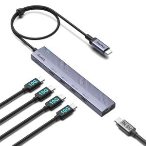 Aceele USB Cハブ 10Gbps 4ポート拡張 USB 3.2 Gen 2 ハブ60cmケ...