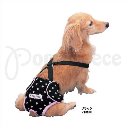【50％OFF】【ダックス用サニタリーパンツ】ダイパー型ハート柄　2〜4号(2982)
