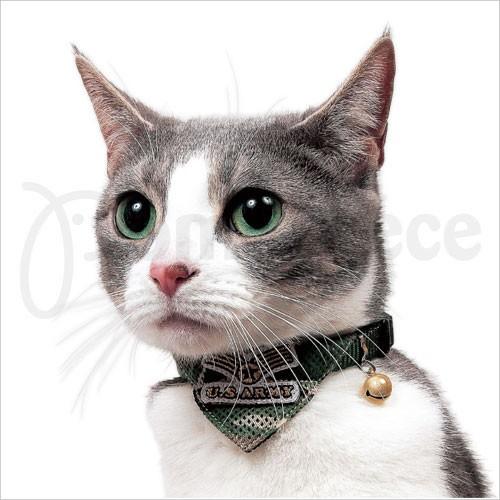 【50％OFF】猫用首輪　アーミーバンダナ（9587）　ポンポリース
