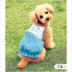 パフギャザーマリンワンピース　２〜4号(1161)　犬　服｜classy