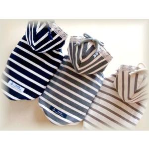 ボーダーパーカー　SS〜M　犬　服