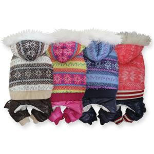 ＳNOW中綿コート　オールインワン S〜ＸＬ　犬　冬服　あったか　つなぎ　足つき　ボア