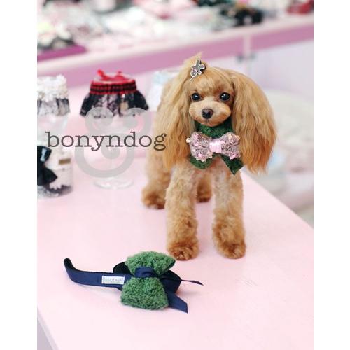 【50％OFF】bonyndog リボンマフラー型カラー＆リードセット　XS〜XL