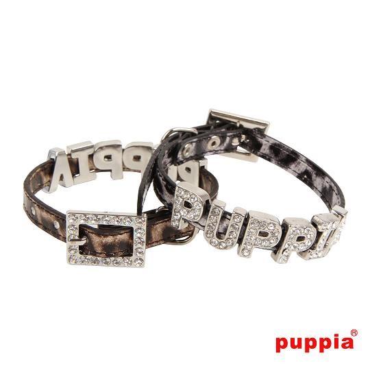 （メール便）【50%OFF】【PUPPIA パピア】ヒョウ柄　イニシャルカラー（AC982）（犬用首...