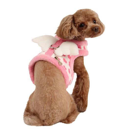 【50％OFF】（天使の羽付き）DREAMY　PINKA胴輪　S〜L (AH628)