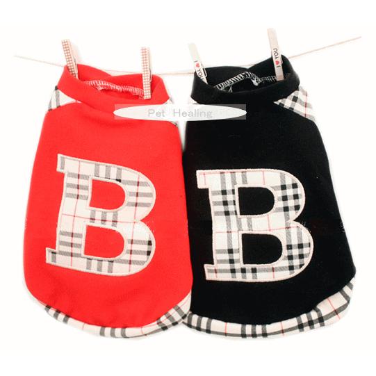 Bチェック Tシャツ　S〜ＸＬ　犬　服