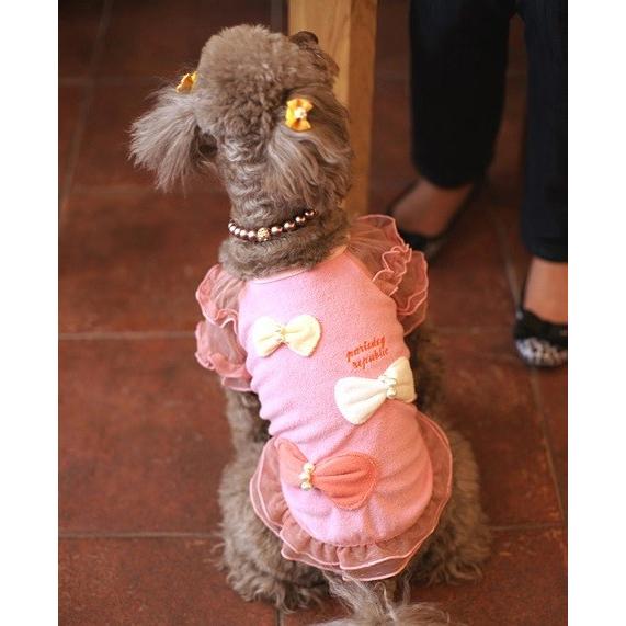 レースリボンワンピース　S〜XL　犬　服