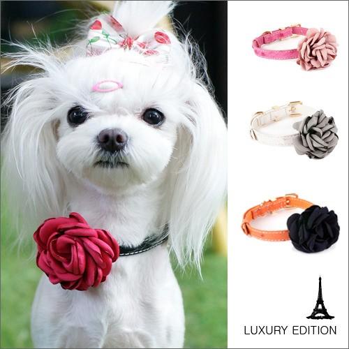 【50％OFF】parisdog（パリスドッグ）【犬　首輪】Rose(ローズ) カラー＆リードセット...