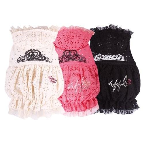 ティアラレースワンピース　S〜L　犬　服