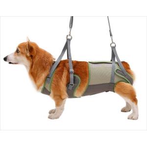 歩行補助ハーネスLaLaWalk中型犬・コーギー用[メッシュオリーブ] 【歩行補助ハーネスLaLaW...